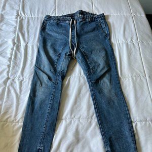 PacSun Dark Drop Skinny Jogger Pants (Zipper Cuffs)